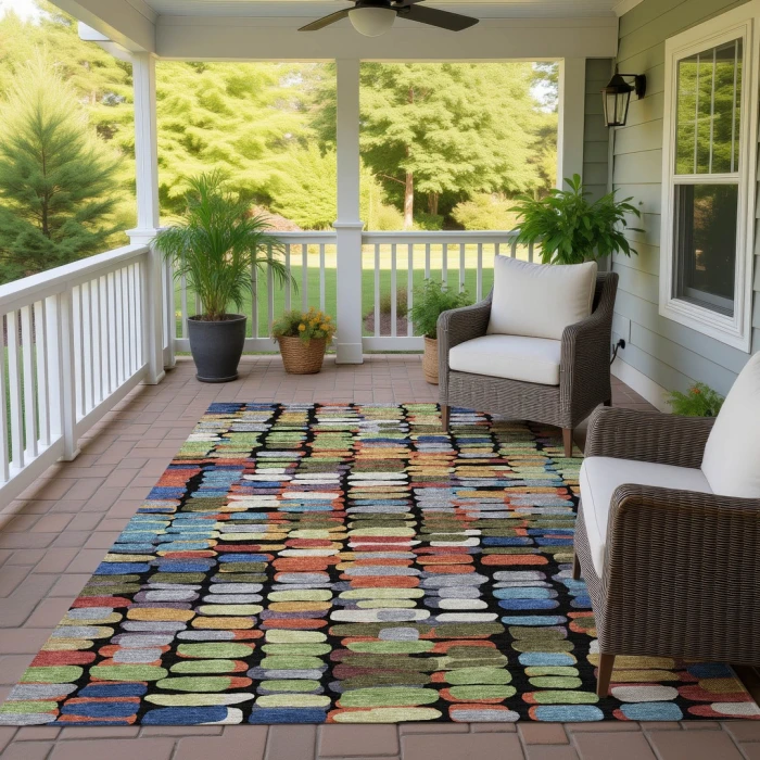 Addison Rugs Chantille Black ACN2349 5ft. x 7ft.6in. Rect. Rug