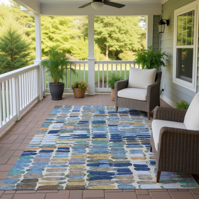 Addison Rugs Chantille Blue ACN2349 5ft. x 7ft.6in. Rect. Rug