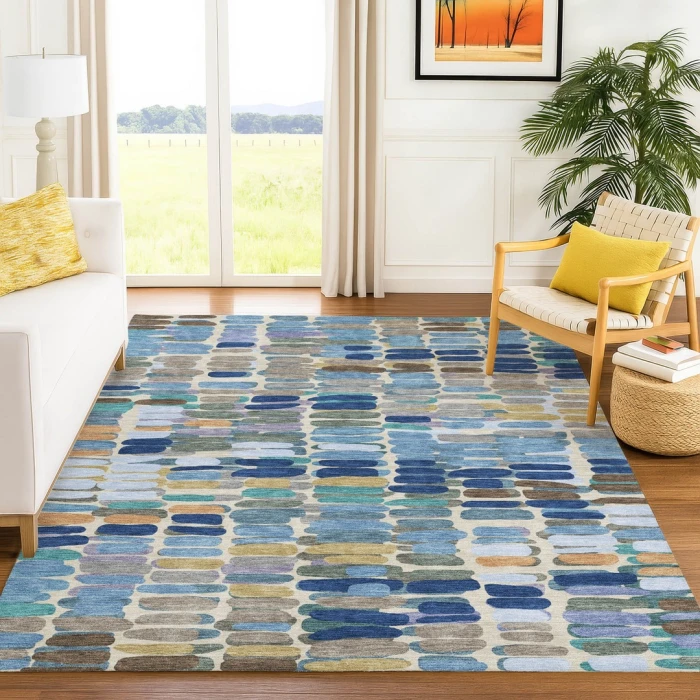 Addison Rugs Chantille Blue ACN2349 5ft. x 7ft.6in. Rect. Rug