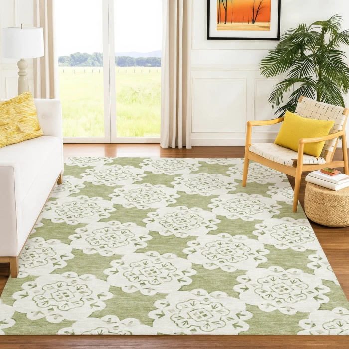 Addison Rugs Chantille Green ACN2352 5ft. x 7ft.6in. Rect. Rug