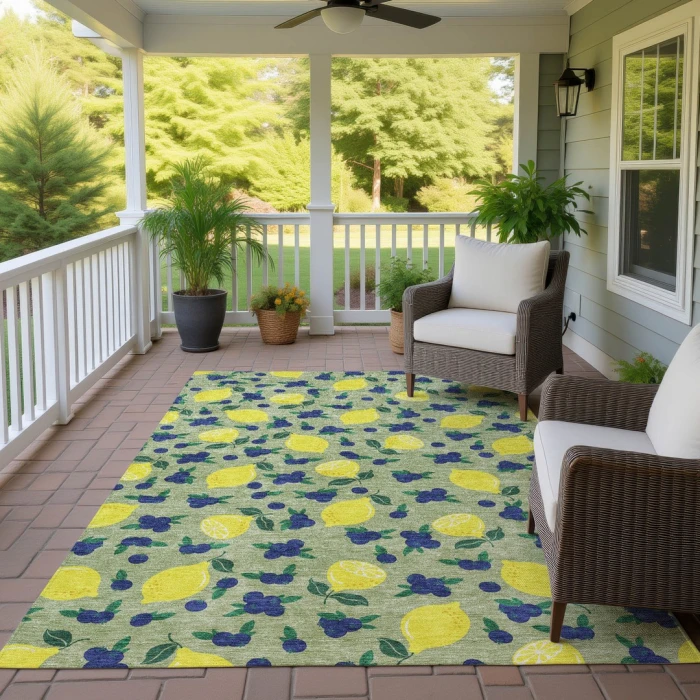 Addison Rugs Chantille Green ACN2354 8ft. x 10ft. Rect. Rug