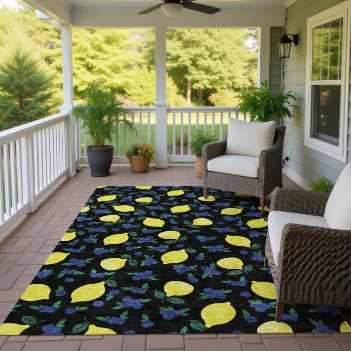 Addison Rugs Chantille Black ACN2354 8ft. x 10ft. Rect. Rug