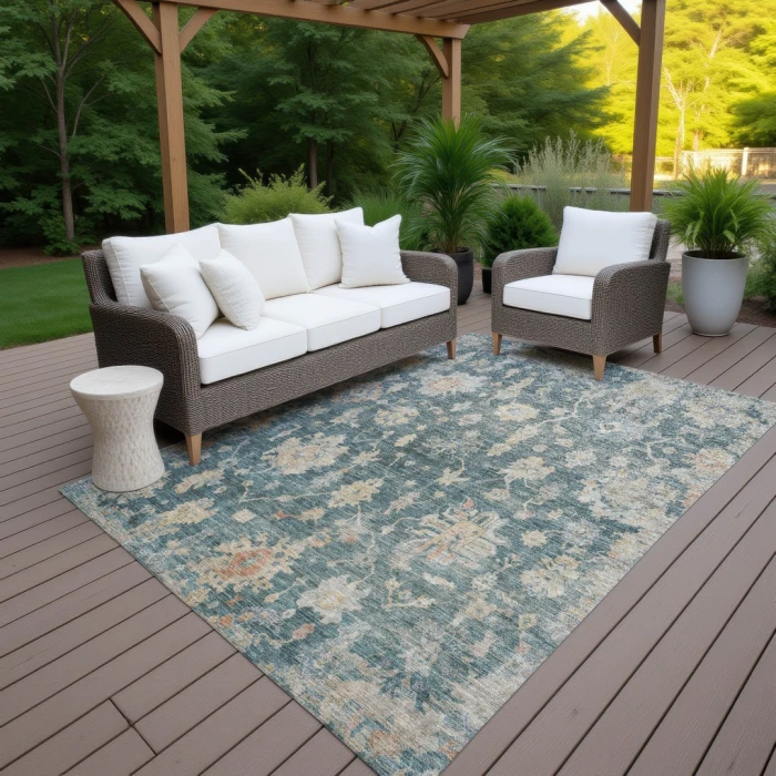 Addison Rugs Chantille Teal ACN2355 8ft. x 10ft. Rect. Rug