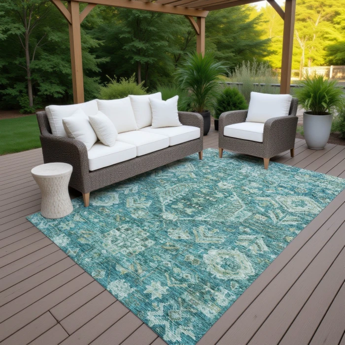 Addison Rugs Chantille Teal ACN2356 8ft. x 10ft. Rect. Rug