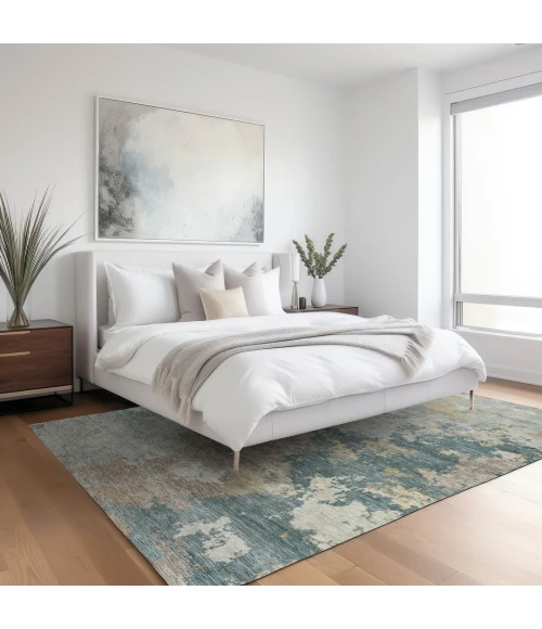 Addison Rugs Chantille Teal ACN2367 9ft. x 12ft. Rect. Rug