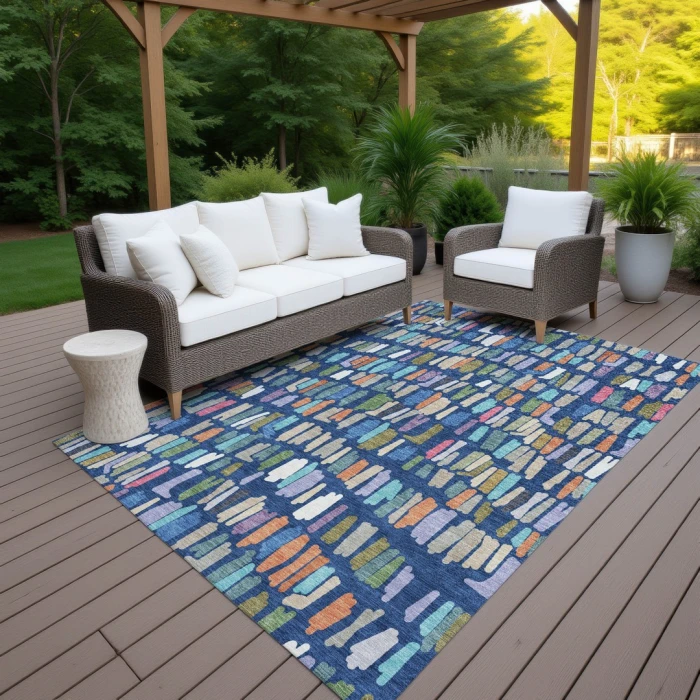 Addison Rugs Chantille Blue ACN2377 5ft. x 7ft.6in. Rect. Rug