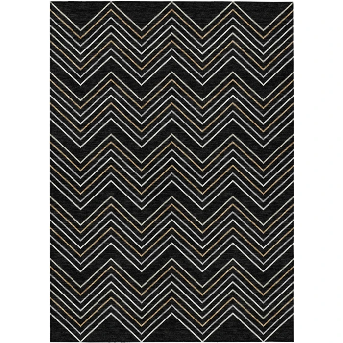 Addison Rugs Chantille Black ACN2391 5ft. x 7ft.6in. Rect. Rug
