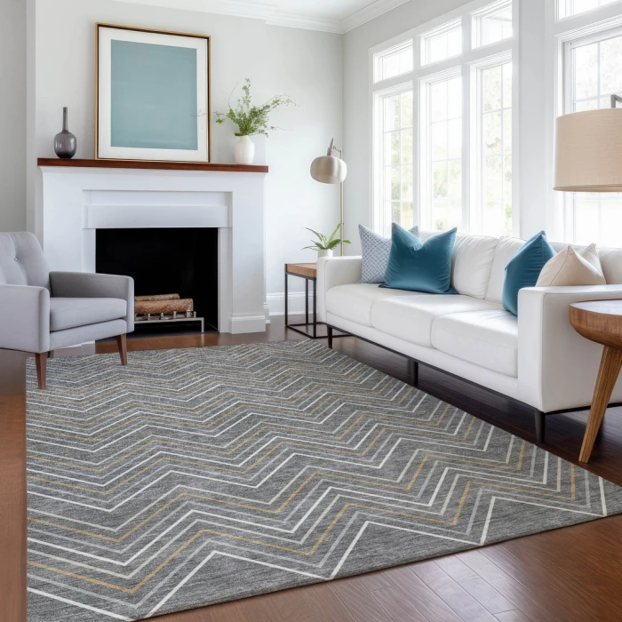 Addison Rugs Chantille Gray ACN2391 9ft. x 12ft. Rect. Rug