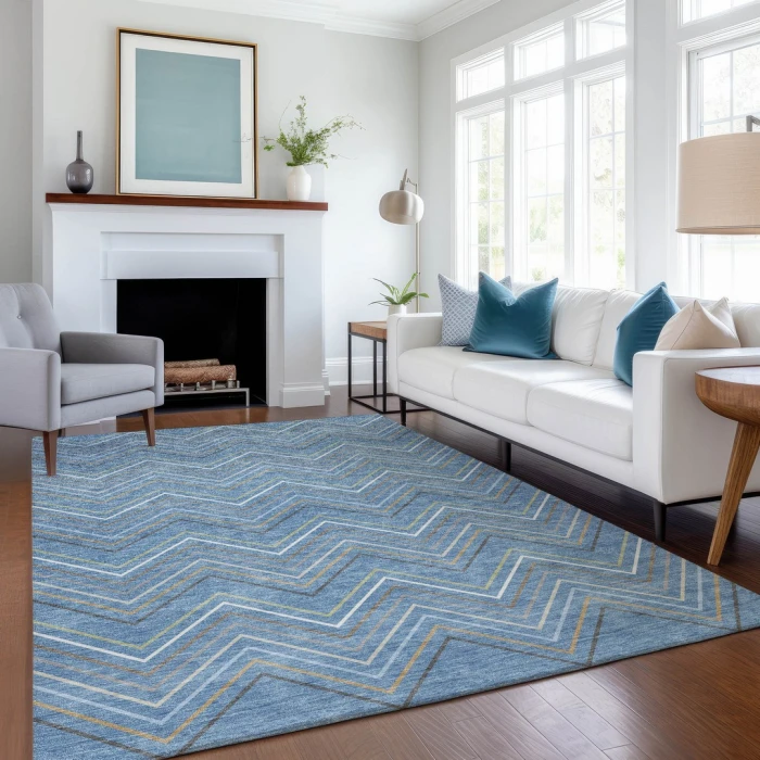 Addison Rugs Chantille Blue ACN2392 9ft. x 12ft. Rect. Rug