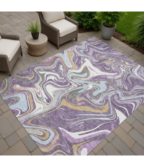 Addison Rugs Chantille Purple ACN2395 9ft. x 12ft. Rect. Rug