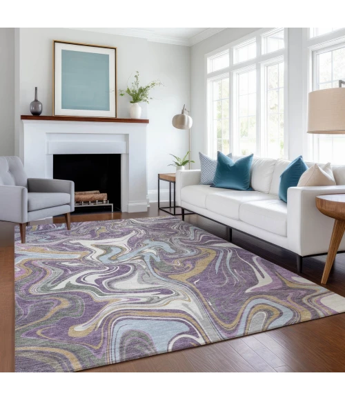 Addison Rugs Chantille Purple ACN2395 9ft. x 12ft. Rect. Rug