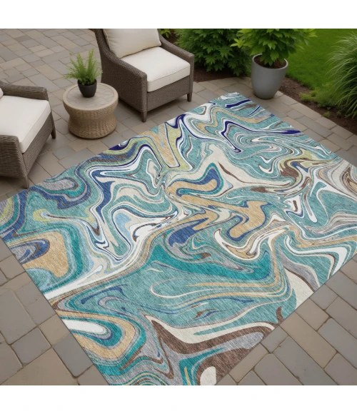 Addison Rugs Chantille Teal ACN2395 8ft. x 10ft. Rect. Rug