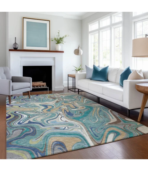 Addison Rugs Chantille Teal ACN2395 8ft. x 10ft. Rect. Rug