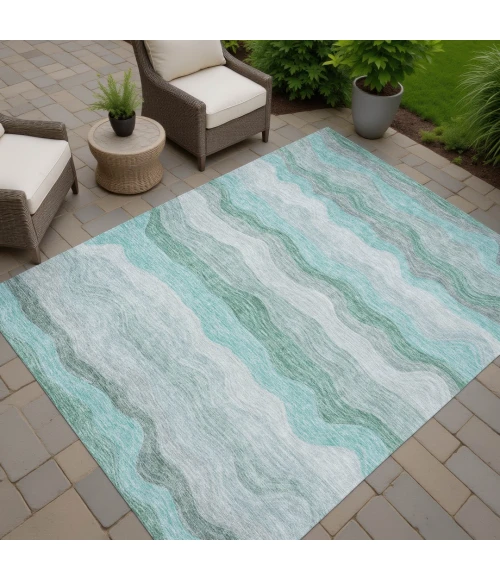 Addison Rugs Chantille Teal ACN2397 5ft. x 7ft.6in. Rect. Rug