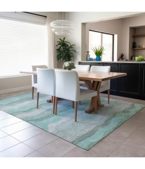 Addison Rugs Chantille Teal ACN2397 5ft. x 7ft.6in. Rect. Rug
