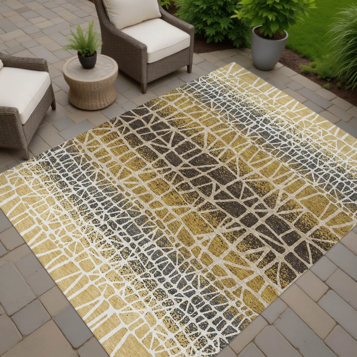 Addison Rugs Chantille Gold ACN2404 8ft. x 10ft. Rect. Rug