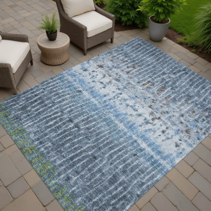 Addison Rugs Chantille Blue ACN2406 9ft. x 12ft. Rect. Rug