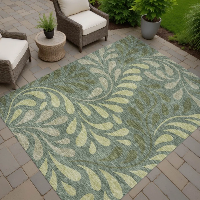 Addison Rugs Chantille Green ACN2411 5ft. x 7ft.6in. Rect. Rug