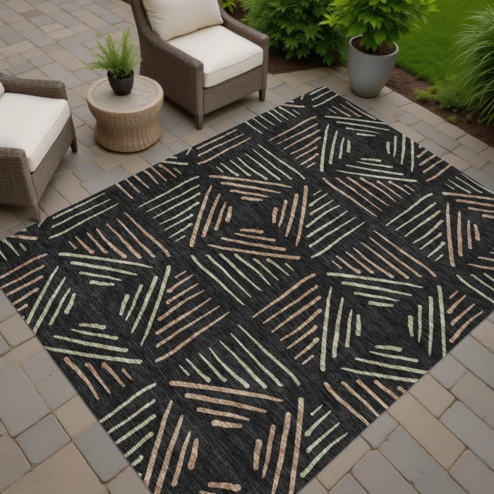 Addison Rugs Chantille Black ACN2413 8ft. x 10ft. Rect. Rug