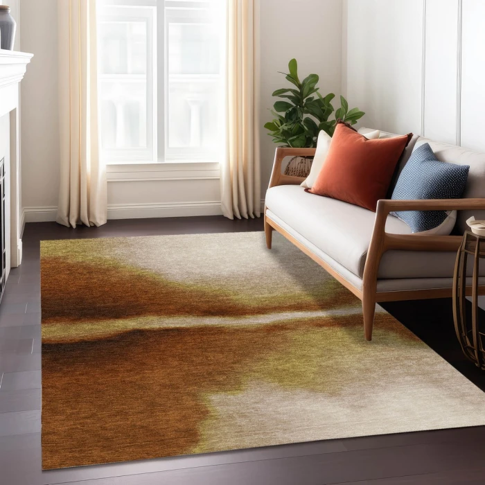 Addison Rugs Chantille Orange ACN2419 9ft. x 12ft. Rect. Rug