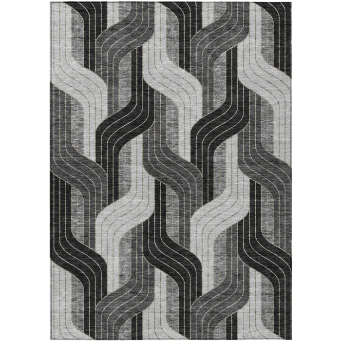 Addison Rugs Chantille Black ACN2422 9ft. x 12ft. Rect. Rug