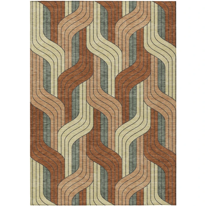 Addison Rugs Chantille Orange ACN2422 5ft. x 7ft.6in. Rect. Rug