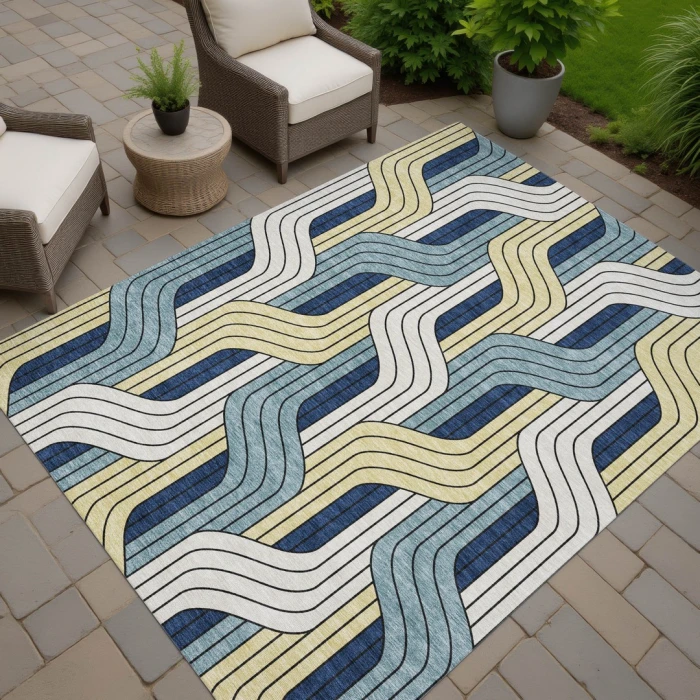 Addison Rugs Chantille Teal ACN2422 5ft. x 7ft.6in. Rect. Rug