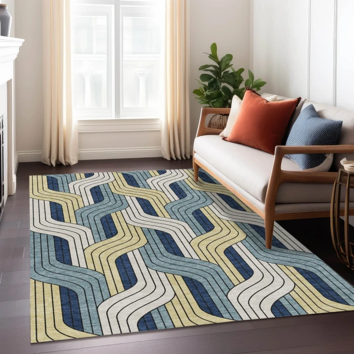 Addison Rugs Chantille Teal ACN2422 5ft. x 7ft.6in. Rect. Rug