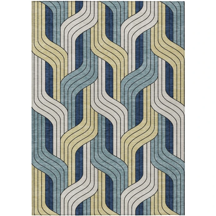 Addison Rugs Chantille Teal ACN2422 5ft. x 7ft.6in. Rect. Rug