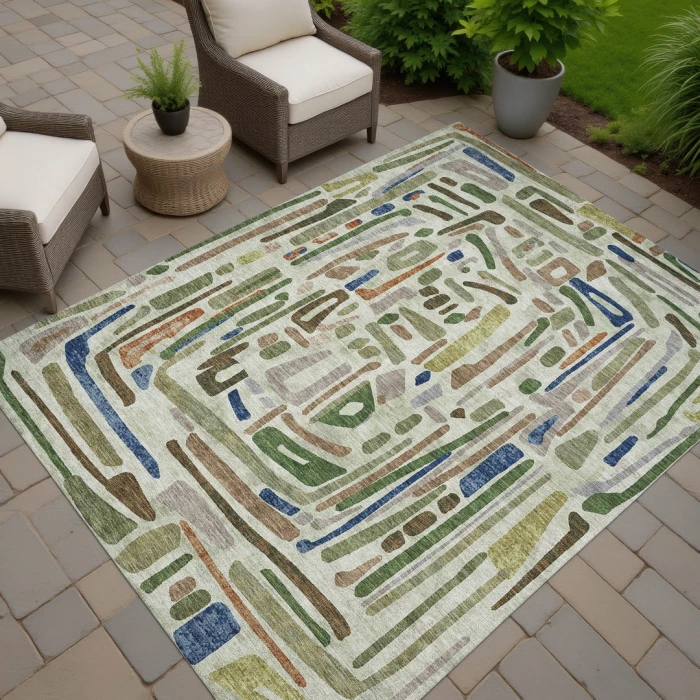 Addison Rugs Chantille Green ACN2432 8ft. x 10ft. Rect. Rug