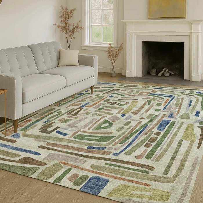 Addison Rugs Chantille Green ACN2432 8ft. x 10ft. Rect. Rug