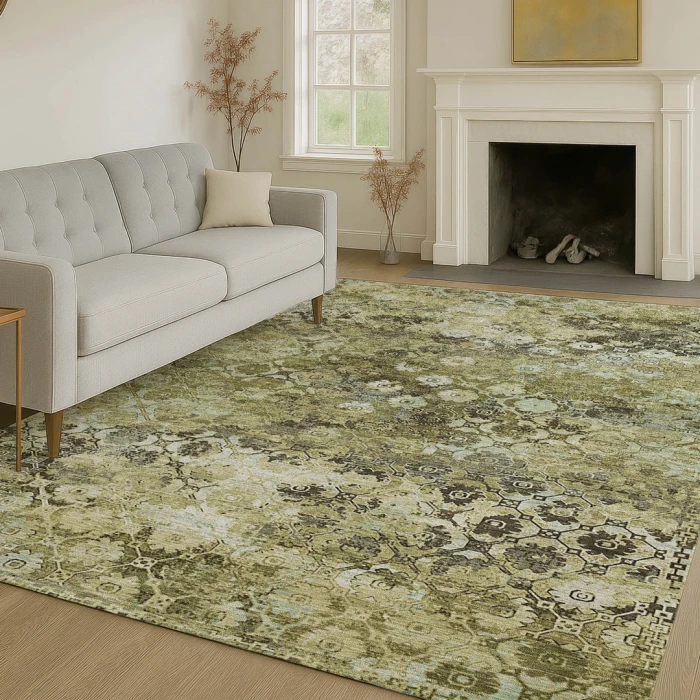 Addison Rugs Chantille Green ACN2433 9ft. x 12ft. Rect. Rug