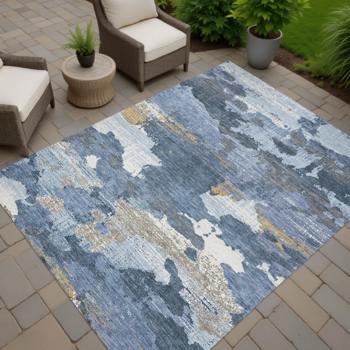 Addison Rugs Chantille Blue ACN2434 9ft. x 12ft. Rect. Rug