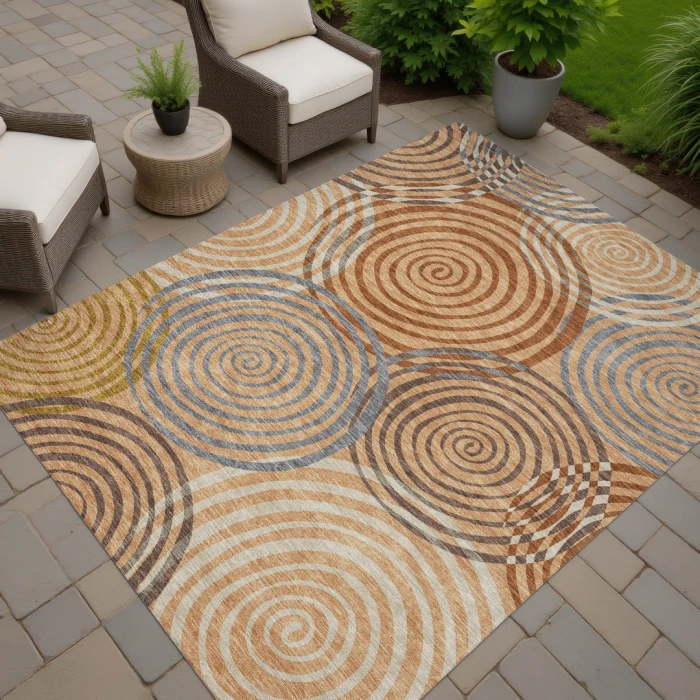 Addison Rugs Chantille Orange ACN2435 9ft. x 12ft. Rect. Rug