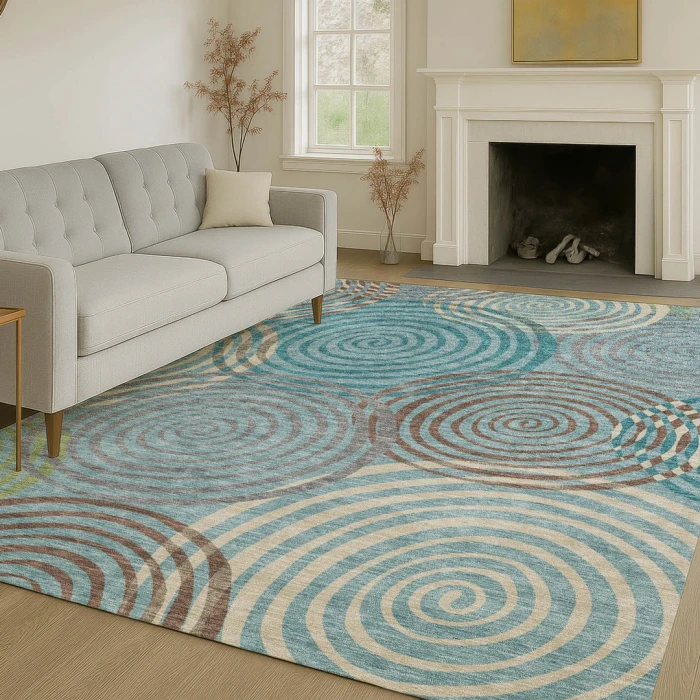 Addison Rugs Chantille Teal ACN2435 8ft. x 10ft. Rect. Rug