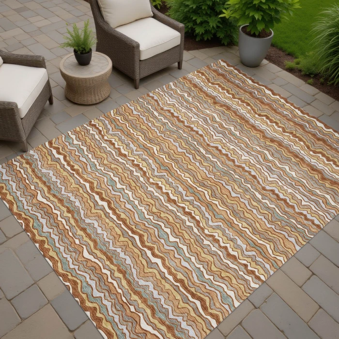 Addison Rugs Chantille Orange ACN2436 8ft. x 10ft. Rect. Rug