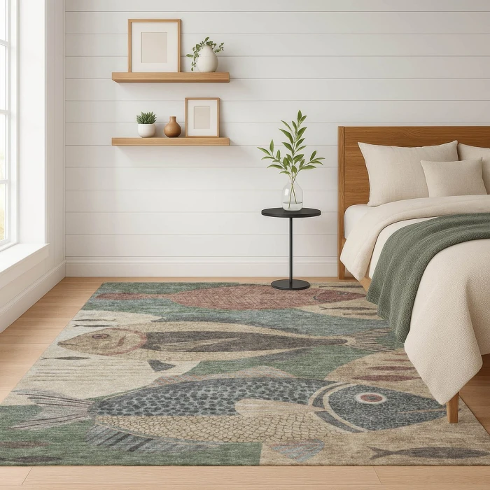 Addison Rugs Chantille Green ACN2447 5ft. x 7ft.6in. Rect. Rug