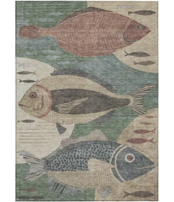 Addison Rugs Chantille Green ACN2447 5ft. x 7ft.6in. Rect. Rug