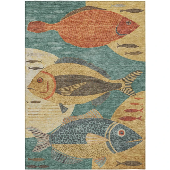 Addison Rugs Chantille Teal ACN2447 9ft. x 12ft. Rect. Rug