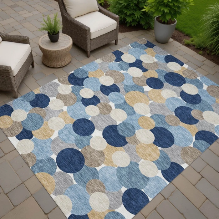 Addison Rugs Chantille Blue ACN2450 9ft. x 12ft. Rect. Rug