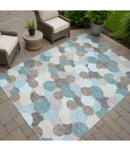 Addison Rugs Chantille Teal ACN2450 9ft. x 12ft. Rect. Rug