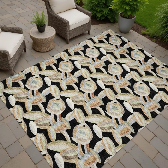 Addison Rugs Chantille Black ACN2454 5ft. x 7ft.6in. Rect. Rug