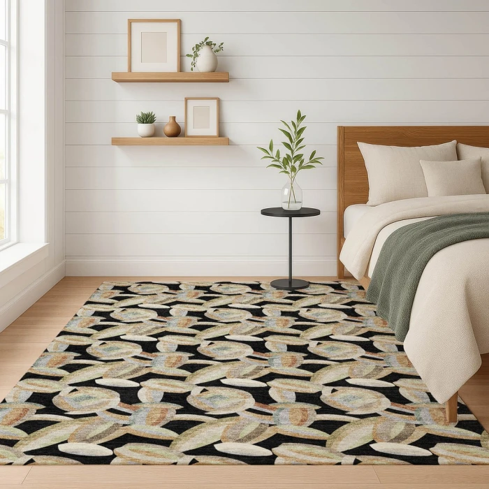 Addison Rugs Chantille Black ACN2454 5ft. x 7ft.6in. Rect. Rug