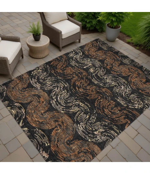 Addison Rugs Chantille Black ACN2461 9ft. x 12ft. Rect. Rug