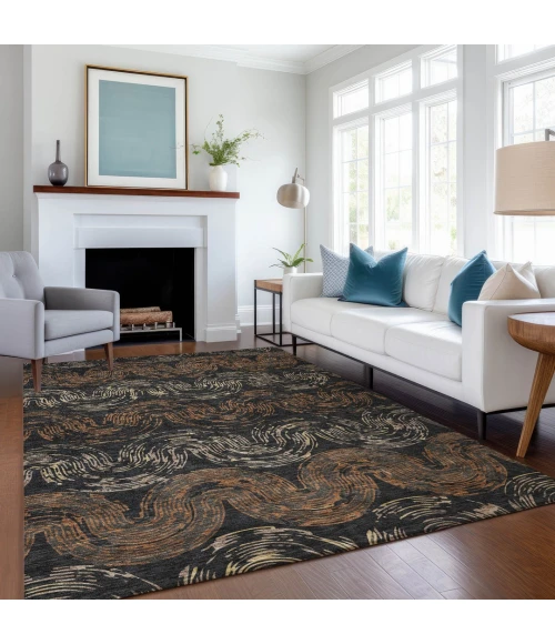 Addison Rugs Chantille Black ACN2461 9ft. x 12ft. Rect. Rug