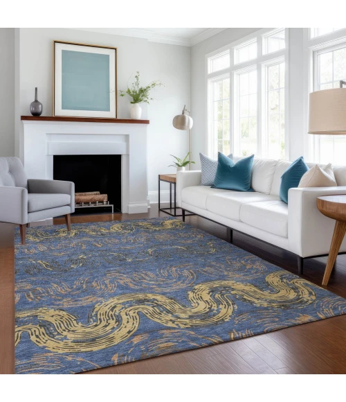 Addison Rugs Chantille Blue ACN2461 9ft. x 12ft. Rect. Rug