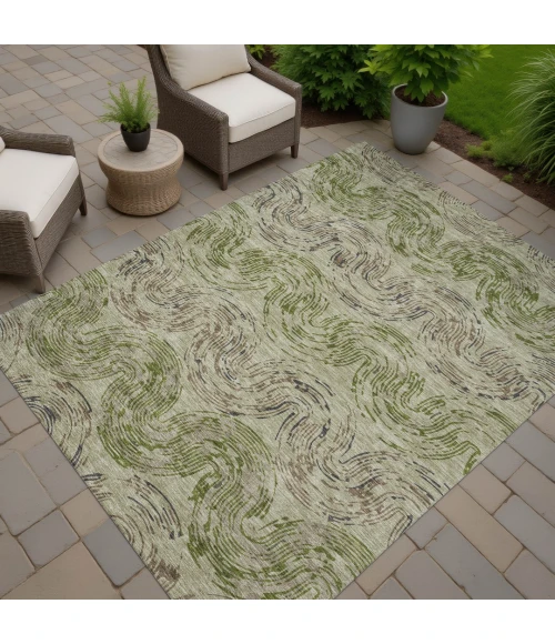 Addison Rugs Chantille Green ACN2461 9ft. x 12ft. Rect. Rug