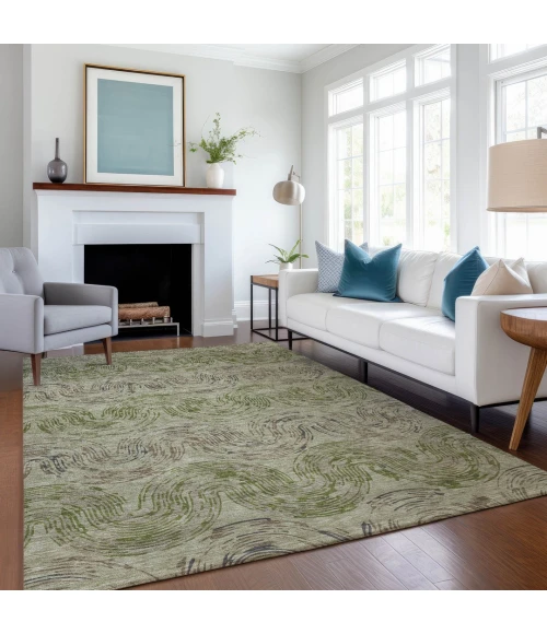Addison Rugs Chantille Green ACN2461 9ft. x 12ft. Rect. Rug