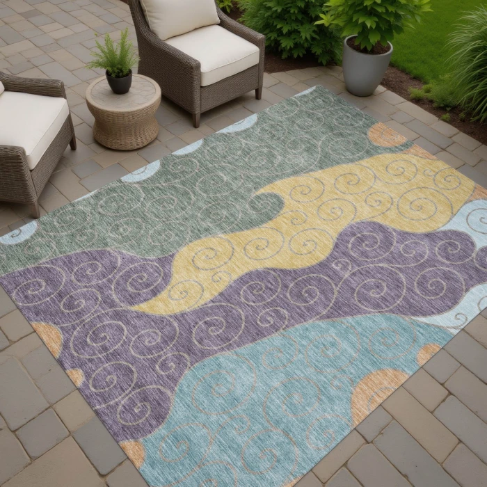 Addison Rugs Chantille Green ACN2464 8ft. x 10ft. Rect. Rug
