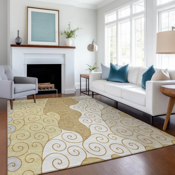 Addison Rugs Chantille Gold ACN2464 5ft. x 7ft.6in. Rect. Rug